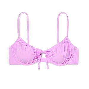 NWT Xhilaration Shirred Underwire Bikini Top